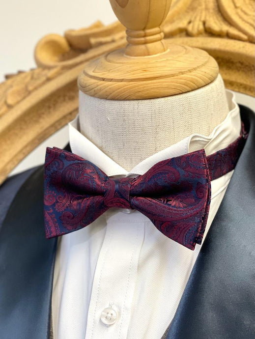 Bloody Purple Floral Classic Bow Tie