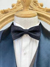 Load image into Gallery viewer, X Secret Grey Herringbone Classic Bow Tie