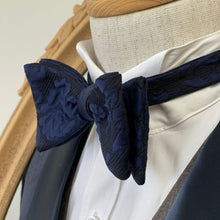 Load image into Gallery viewer, Relief Sculpture Navy Pattern Classic Bow Tie