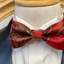 Load image into Gallery viewer, Galaxy Red With Gold Classic Bow Tie