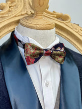 Load image into Gallery viewer, Auspicious Golden Floral Bow Tie