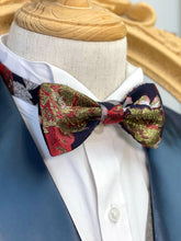 Load image into Gallery viewer, Auspicious Golden Floral Bow Tie