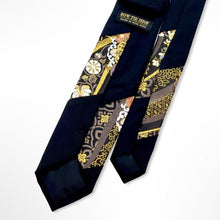 Load image into Gallery viewer, Kyoto Traditional Textile Tie – Black Gold- Skinny 75mm