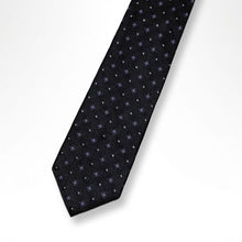 Load image into Gallery viewer, Grape Diamond with Black Silk Tie – Regular 85mm