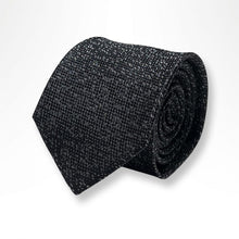 Load image into Gallery viewer, Black Irregular point Japan Silk Tie – Skinny 70mm