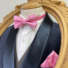 Load image into Gallery viewer, Pink Twill With White Pin Dots Classic Bow Tie