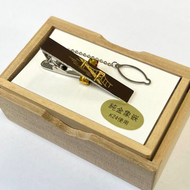 Kyoto Bridge 24K Gold Inlaying Tie Clip