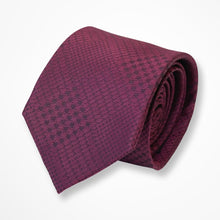 Load image into Gallery viewer, Red Glen Check Silk Tie – Skinny 70mm