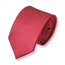 Load image into Gallery viewer, Red Twill Silk Tie – Skinny 75mm