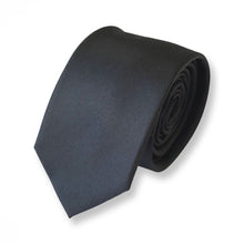 Load image into Gallery viewer, Black Stain Silk Tie – Skinny 65mm