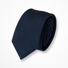 Load image into Gallery viewer, Navy Twill Silk Tie – Slim 55mm