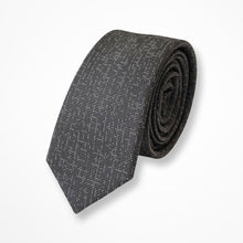 Load image into Gallery viewer, Grey Pattern Silk Tie – Slim 55mm