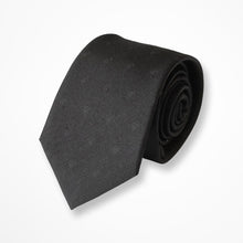 Load image into Gallery viewer, Black Pattern With Polka Dots Silk Tie – Regular 75mm