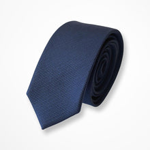 Load image into Gallery viewer, Blue Knit Silk Tie – Skinny 60mm