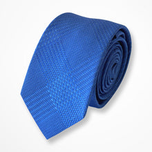 Load image into Gallery viewer, Blue Pattern With Graphic Silk Tie – Skinny 60mm
