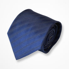 Load image into Gallery viewer, Blue Repp Silk Tie – Regular 80mm