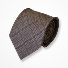 Load image into Gallery viewer, Brown Tartan Silk Tie – Regular 80mm