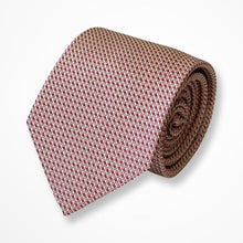 Load image into Gallery viewer, Red Micro Check Silk Tie – Regular 80mm