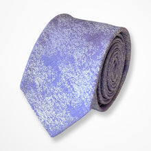 Load image into Gallery viewer, Pale Purple With Silver Pattern Silk Tie – Skinny 60mm