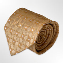 Load image into Gallery viewer, Golden Stars With Micro Check Silk Tie – Regular 95mm