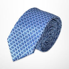 Load image into Gallery viewer, Sky Blue Geometric Silk Tie – Skinny 60mm