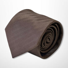 Load image into Gallery viewer, Dark Brown Twill Silk Tie – Regular 80mm