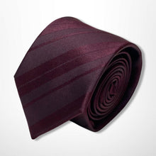 Load image into Gallery viewer, Dark Red Repp Silk Tie – Skinny 70mm