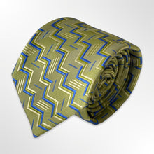 Load image into Gallery viewer, Oliver Green Abstract Silk Tie – Skinny 75mm