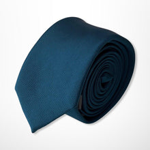 Load image into Gallery viewer, Dark Green Twill Silk Tie – Skinny 60mm