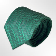 Load image into Gallery viewer, Dark Green Geographic Silk Tie – Regular 80mm