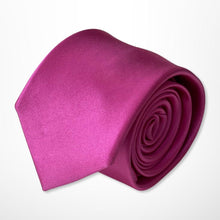Load image into Gallery viewer, Sharp Purple Pink Twill Silk Tie – Skinny 70mm