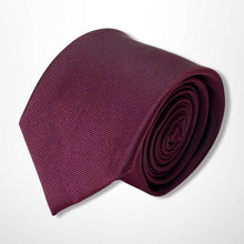 Load image into Gallery viewer, Dark Red Twill Silk Tie – Skinny 75mm