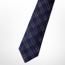 Load image into Gallery viewer, England Dark Green Gingham Silk Tie – Skinny 75mm