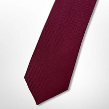 Load image into Gallery viewer, Red Knit With White Pin Dots Silk Tie – Skinny 60mm