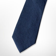 Load image into Gallery viewer, Navy Twill Silk Tie – Regular 80mm