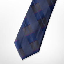 Load image into Gallery viewer, Navy Tartan Silk Tie – Regular 80mm