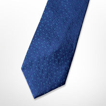 Load image into Gallery viewer, Navy Geometric Silk Tie – Regular 90mm