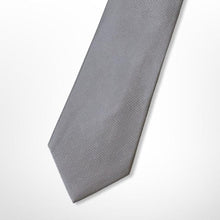 Load image into Gallery viewer, Grey Twill Silk Tie – Regular 80mm