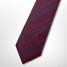 Load image into Gallery viewer, Dark Red Repp Silk Tie – Skinny 70mm