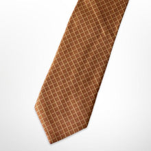 Load image into Gallery viewer, Gold Check Silk Tie – Regular 85mm