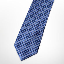 Load image into Gallery viewer, Blue Geometric Silk Tie – Regular 85mm
