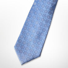 Load image into Gallery viewer, Light Blue Floral Silk Tie – Regular 90mm