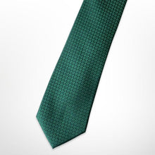 Load image into Gallery viewer, Dark Green Geographic Silk Tie – Regular 80mm