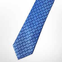 Load image into Gallery viewer, Light Blue Snake Scales Silk Tie – Regular 80mm