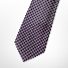 Load image into Gallery viewer, Dark Purple Knit Silk Tie – Skinny 75mm