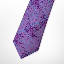 Load image into Gallery viewer, Blossom Purple Floral With Light Blue and Pink Flower Silk Tie – Regular 85mm
