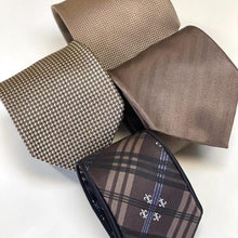 Load image into Gallery viewer, Dark Brown Twill Silk Tie – Regular 80mm