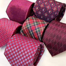 Load image into Gallery viewer, England Red Tartan With Yellow and Green Stripes Silk Tie – Skinny 75mm