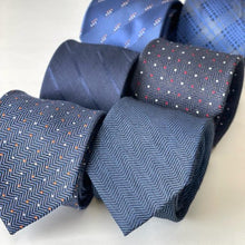 Load image into Gallery viewer, Navy Twill Silk Tie – Regular 80mm