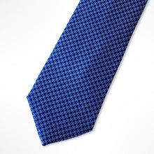 Load image into Gallery viewer, Blue Pattern With Light Blue Cross Silk Tie – Regular 80mm